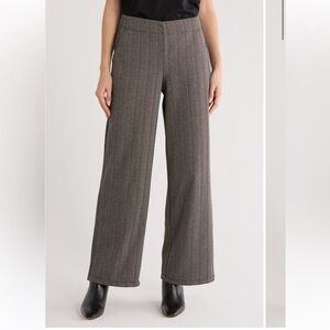 NWT Max Studio herringbone wide leg slip on pant S